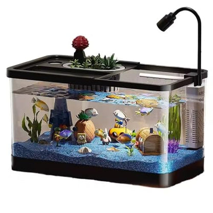 GarveeLife 4 gal Small Fish Tank, Betta Fish Tank kit with LED Light, Oxygen Generator, Fish Tank Starter Kits for Beta,Goldfish