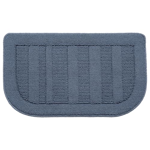 BEQHAUSE 30x18 Inch Kitchen Rugs Non Slip Washable Kitchen Sink Rug, Blue - color: Blue, size: 1'6" x 2'6" (Semicircular)