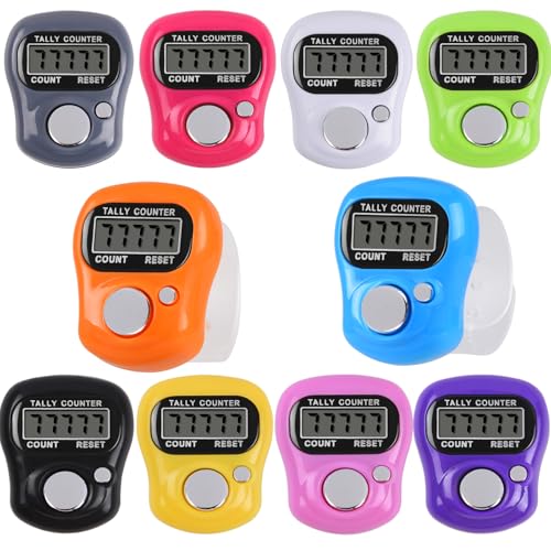 Tally Counter 10pc Electronic Finger Counter Digtal Clicker Counter 5 Digit LCD Counting for Knitting/Golf/Coaching/Goods Counting/Lap Etc
