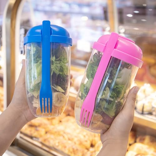Portable Salad Cup - color: Pink