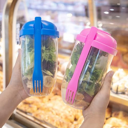 Portable Salad Cup - color: Pink