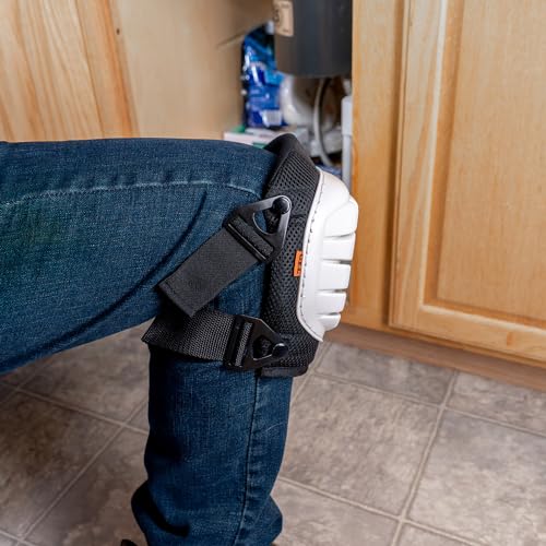KLEIN TOOLS 60849 Non-Marring Knee Pads for Work, Construction, Tile, Flooring, for Men and Women, Lightweight Gel and Foam Padding, One Size - size: Non-Marring Lightweight