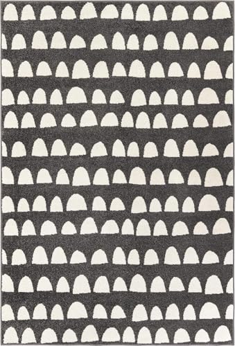 Rugs.com Whimsy Kids Collection Rug – 5x8 Dark Gray Medium-Pile Rug Perfect for Bedrooms, Dining Rooms, Living Rooms - color: Dark Gray, size: 5 x 8 Feet