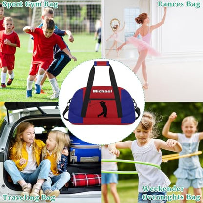 Custom Name Sports Duffel Bag Training Bag, Golf Silhouette | Personalized Named Practice Travel Overnight Training Bag - color: Color 11