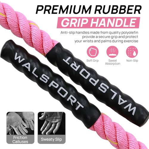 Weighted Jump Rope for Fitness – Heavy Skipping Rope for Women & Adults, Ideal for Home Gym Workouts, Strength Training, Weight Loss, and Boxing - size: 1.5 LBS