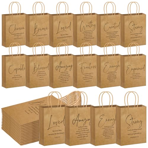 Gersoniel 108 Pcs Christian Bible Verse Gift Bags, Handled,Modern Design - style: Modern Design