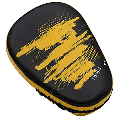 Curved Focus Pads Hook and Jab Pads PU Leather Pads Mitts for Coaching in Boxing MMA Kickboxing Martial Arts Muay Thai