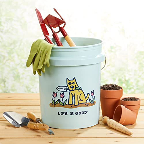 Life is Good Rocket's Garden 5 Gallon Bucket, 2 Pack, BPA-Free | Heavy-duty plastic buckets with comfortable handles for gardening, cleaning, storage, and home improvement projects. - size: Rocket's Garden