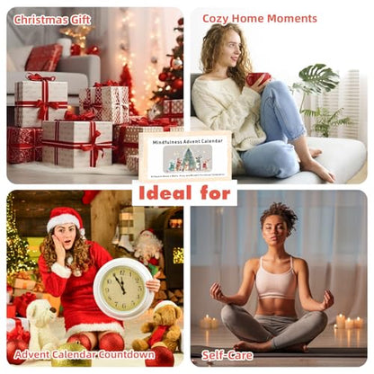 Mindfulness Advent Calendar for Teen Girls – 24 Days of Cozy Holiday Activities with Cute Animal Illustrations | Christmas Self-Care & Emotional Support Gift for Adults and Families