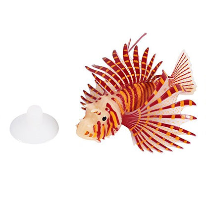 Yosoo Artificial Glowing Lion Fish Luminous Fake Fish Aquarium Fish Floating Ornament Simulation Fish for Fish Decoration (Red)