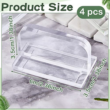 Qunclay 4 Pcs Aquarium Lid Handles Acrylic Fish Tank Cover Handles Adhesive Tank Lid Replacement Handle for Aquarium Fish Tank Lid, 2.36 x 1.38 Inch (Transparent) - color: Transparent