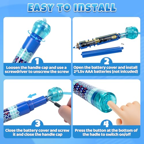 Led Jump Rope for Girls Kids -Glowing Jump Ropes Flashing Colorful Exercise Skipping rope Light Up Luminous Adjustable Skipping Ropes for Girls Boys Women Fitness Weight Loss - style: Blue