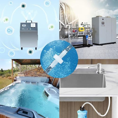1/4" 6mm PVDF Spa Ozone Generator Ozonator One-way Check Valve 2PCS | oxygen, vacuum, hose barb, plastic micro diaphragm water stops, for hot tub, soap dispenser
