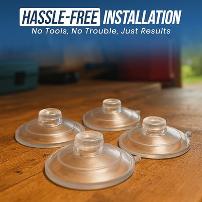 UBL Small Replacement Suction Cups - Diameter 1.75" at Rest, 1.88" in use | Mini Suction Cups for Dash Light, Stick & Windshield Mount Emergency Lights - Set of 4