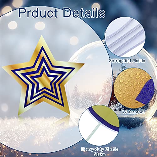 14 Sets Eid Mubarak Yard Sign Ramadan Yard decor Moon Lantern Star Outdoor Lawn Decorations Islamic Celebration Sign with Stake for Eid Mubarak Party Supplies, 12 x 14 In, 14 x 14 In, Single Sided