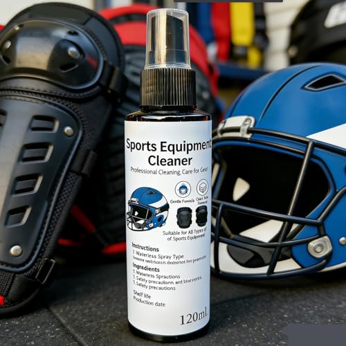 Sports Equipment Cleaner, 120ml Sports Gear Eliminator Spray,Shoe Odor Eliminator for Boxing Yoga Gym Hockey Baseball Home Gloves Cleats Sneaker Helmet