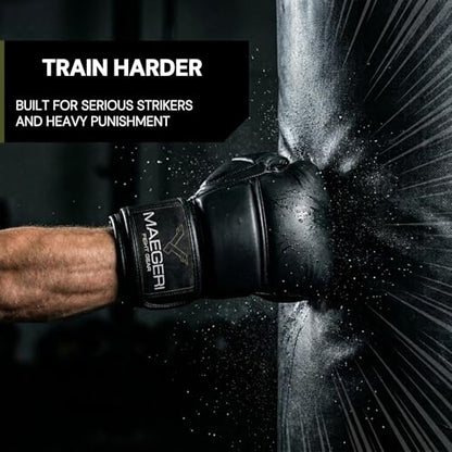 Hybrid MMA Sparring Gloves 7oz, Open Palm with Wrist Support | Comfortable MMA gloves for sparring, striking, grappling and heavy bag training with secure wrist support. - size: Large