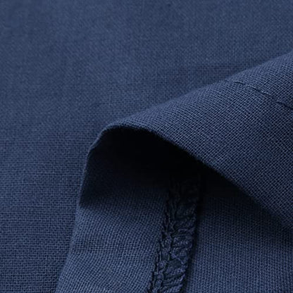 Alalaso Mens Muslim Thobe Kaftan Robe Saudi Arabic Middle East Islamic Long Gown Dress Long Sleeve Clothing Ramadan Jubbah - color: 2-navy, size: X-Large