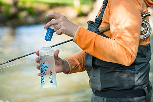 Katadyn BeFree Collapsible Water Filter Bottle 0.6L, Hiking & Trail Running - style: 0.6L - Slate Blue