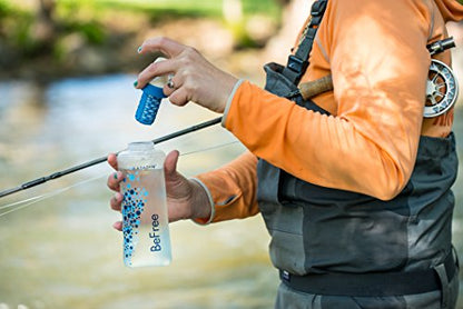 Katadyn BeFree Collapsible Water Filter Bottle 0.6L, Hiking & Trail Running - style: 0.6L - Slate Blue