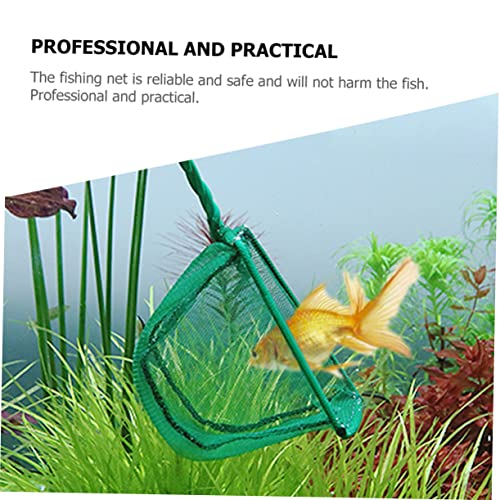 Abaodam 2Pcs Fishing Net Aquarium Fish Net with Soft Mesh for Catching for Stream River and Lake Fishing
