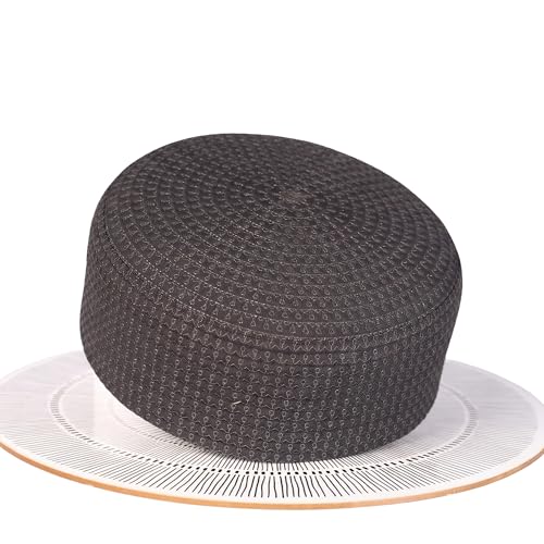 GetDress Classic Alamgir Koofi for Men - Muslim Prayer Cap Hat Skull Cap for Men - color: Black, size: Medium