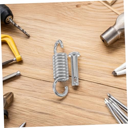HANABASS 2 Sets Hammock Chair Hanging Kit Heavy Duty Spring Extension Springs with Pin Carabiner Hook Versatile Use for Swings Porches and Balconies