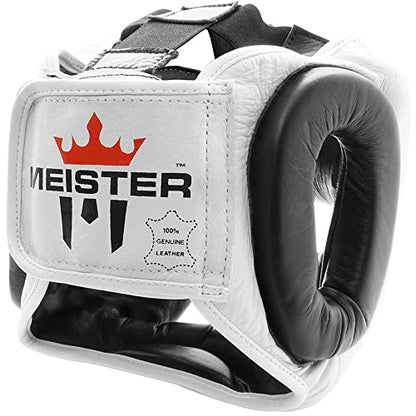 Meister Gel Full-Face Training Head Guard - White/Black/Red - size: Large-X-Large