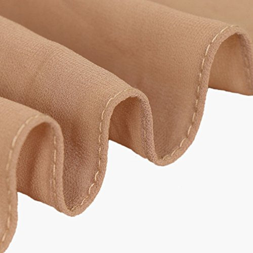 LMVERNA Solid Color Bubble Chiffon Scarf for Women Fashion Soft Hijab Long Scarfs Wrap Scarves - color: Nude