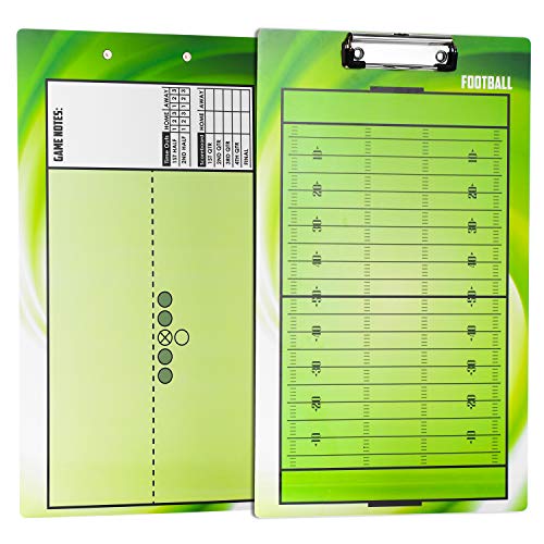 BETTERLINE Football Coaching Board Double Sided Dry Erase Clipboard Sports | American Coaches 2 Erasable Pens Sports Strategy Tool Dry Erase Coaching Board Team Practice Essential Sports Tool