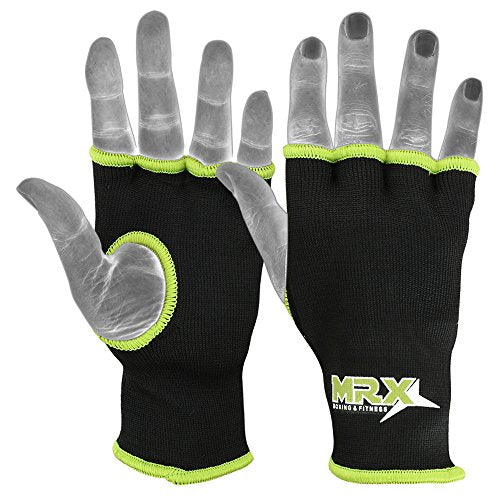 MRX Muay Thai Boxing Inner Gloves Protective Hand Wrap (Black,Green Large) - color: Green, size: Large