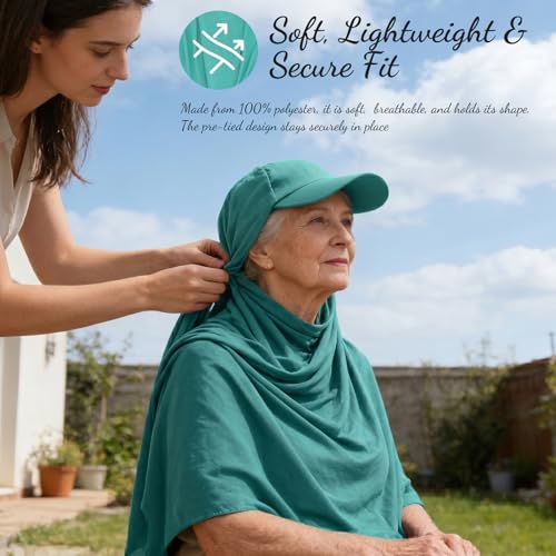ZLYC Women Muslim Hijab Scarf with Visor Built-in Undercap Sun Protection Headwrap - color: Solid Copper Blue