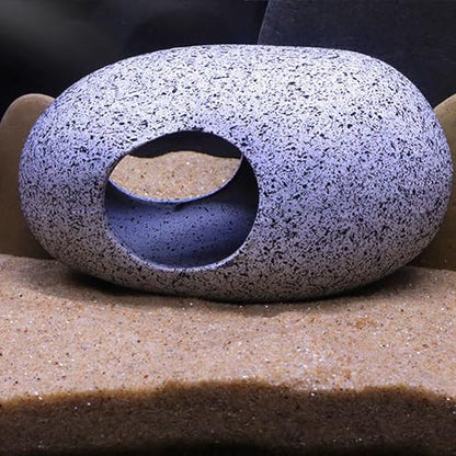 (A+B Set) 2PCS Small Fish & Shrimp Breeding, Play & Rest Aquarium Hiding Rocks, Stackable Cave Aquarium Decor Hideaway