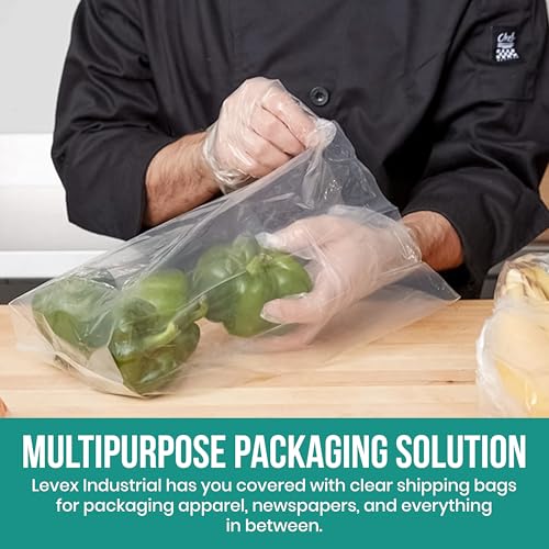 Levex - 6" x 12" (1000 Count) Open End Flat Top - 1.5-Mil Clear Poly Bags for Packaging, Shipping, Storage & Food (Bags Do Not Have a Seal or Prints) - size: 6" x 12" (1000 Pack)