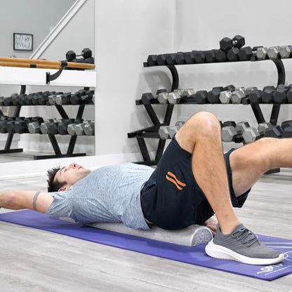 OPTP Silver AXIS Moderately Firm Foam Roller – Half-Round, Silver, 36" x 3" | Moderate density for sports medicine, physical therapy, Pilates, yoga, trigger point myofascial release, Heat-molded EPP foam - size: Silver - 36" x 3" Half-round