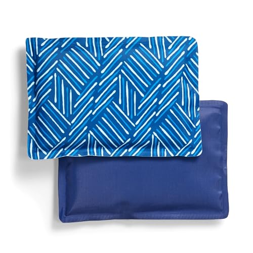Fit & Fresh Cool Coolers 2 Pack Soft Ice for Lunch Bags, Flexible Stretch Nylon, Durable, Reusable Lunch Box Ice Packs, Soft Ice, Reusable Freezer Packs, Lunch Ice, Easy to Clean, Navy Sketch - color: Sketch Weave (2 Pack), size: Standard