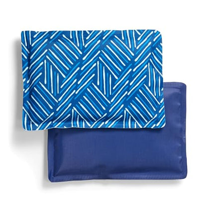 Fit & Fresh Cool Coolers 2 Pack Soft Ice for Lunch Bags, Flexible Stretch Nylon, Durable, Reusable Lunch Box Ice Packs, Soft Ice, Reusable Freezer Packs, Lunch Ice, Easy to Clean, Navy Sketch - color: Sketch Weave (2 Pack), size: Standard