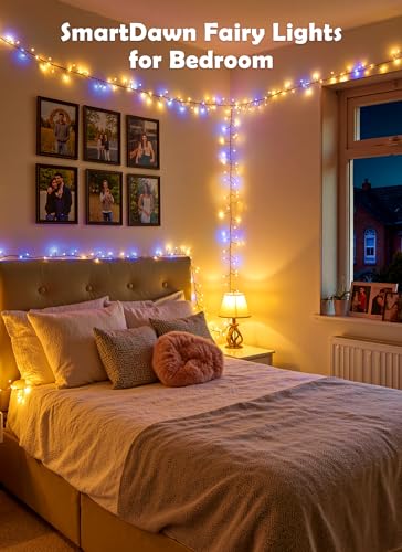 Fairy Lights 배터리 작동, 4팩 총 12.2m(40피트) 480LED 요정 조명, 타이머 포함, 가정 계단 테이블 트리 장식, 아동용 선물, 2가지 색상의 반짝이는 스트링 조명 - color: 웜 & 쿨 화이트 - 4개, size: 4팩