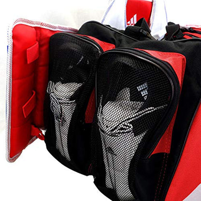 AAMA Martial Arts Taekwondo Sparring Gear Equipment Bag - color: Red