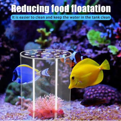 DONGKER Coral Feeder Cover, Transparent Acrylic Coral Breeding Protection Cover Avoid Food Floating Around for Aquarium Fish Tank(80mm,100mm,120mm) - size: CFC-80