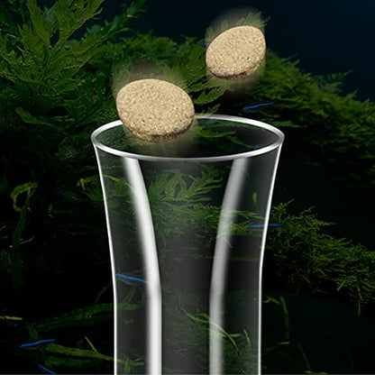 Ailindany 300mm Fish Feeder Tube Aquarium Clear Glass Feeder Tube for Fish Tank Shrimp Feeding with 2pcs Suction Cups