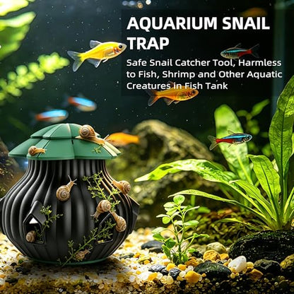 Reusable Aquarium Snail Trap, Safe Snail Catcher Tool, Harmless to Fish, Shrimp and Other Aquatic Creatures in Fish Tank