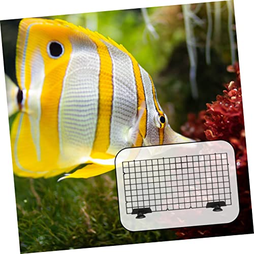 LIOOBO Separation Net Fish Tank Board with Clamp Pair Black for Betta Fish Aquariums