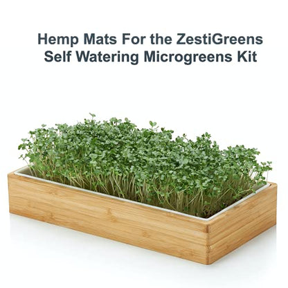 Hemp Mats - Microgreens & Wheatgrass Kit Refills | Replacement hemp mats for ZestiGreens microgreens and wheatgrass kits; seeds and trays not included. - color: Hemp Mats Only