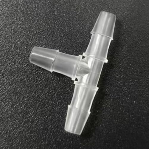 3 Way Tee Connector Equal Barbed T-Fitting 3 Way Hose Barb Adapter for Laboratory Biochemical Analytical Instruments Food Machinery Aquarium Equipment 100pc/pk (2.4mm 3/32'' Cir) - size: 2.4mm 3/32'' Cir