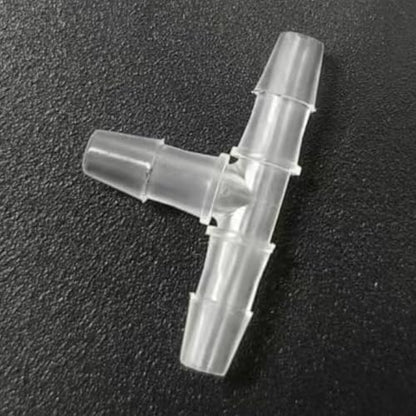 3 Way Tee Connector Equal Barbed T-Fitting 3 Way Hose Barb Adapter for Laboratory Biochemical Analytical Instruments Food Machinery Aquarium Equipment 100pc/pk (2.4mm 3/32'' Cir) - size: 2.4mm 3/32'' Cir