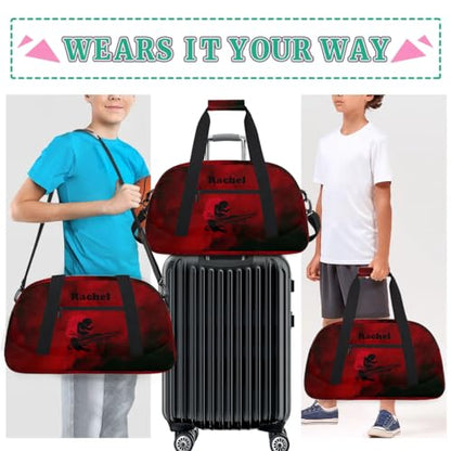 Personalized Martial Art Bag Duffel Bag for Girls, Custom Taekwondo Karate Bag Overnight Bags for Travel Weekender Practice Girl(1) - color: Option 7