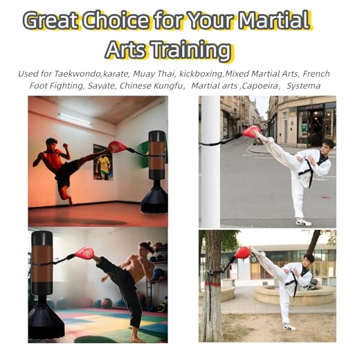 Taekwondo Kick Target Pad,Hand Free Striking Pad with Mounting Bracket, Martial Arts Training Equipment