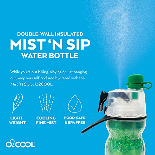 O2COOL Mist N Sip 20 oz Misting Reusable Sports Water Bottle Lacrosse - color: Lacrosse, style: 1 Pack