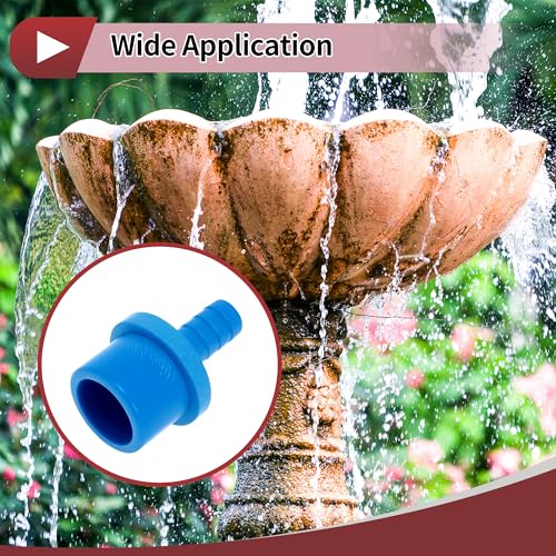 Plastic Hose Barb Fitting 1" x 3/8" Barb OD Straight Through Pipe Connector Blue 5 Pcs - color: Blue, size: 1" x 3/8" OD